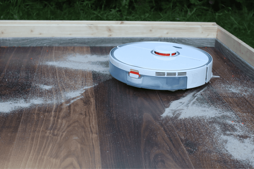 Roborock S5 Max saug auf Laminat Sand weg
